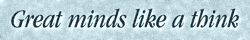 Great minds like a think