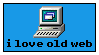 I love old web. The sticker has a picture of a computer