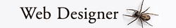 Web designer. There's a picture of a spider on the sticker